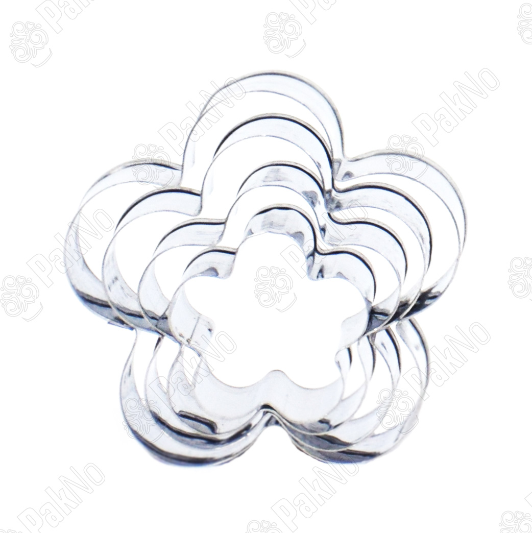 کاتر برش استیل گل پنج پر(4تایی)