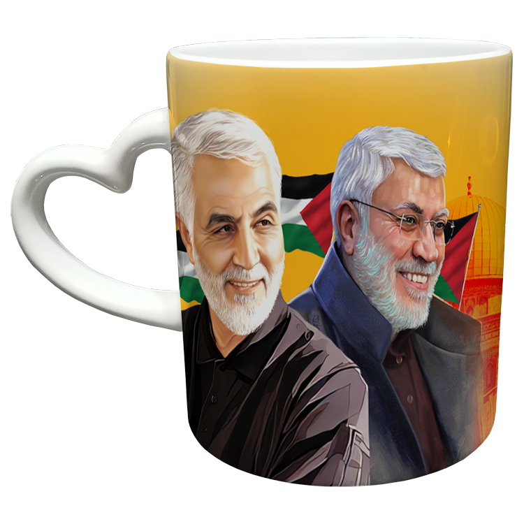 ماگ مدل دسته قلبی طرح سردار سلیمانی کد 84