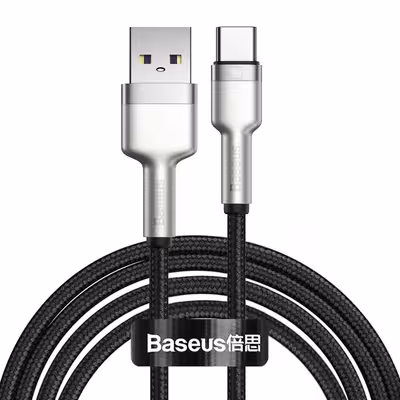 کابل تبدیل USB به USB-C باسئوس مدل METAL DATA طول 2 متر