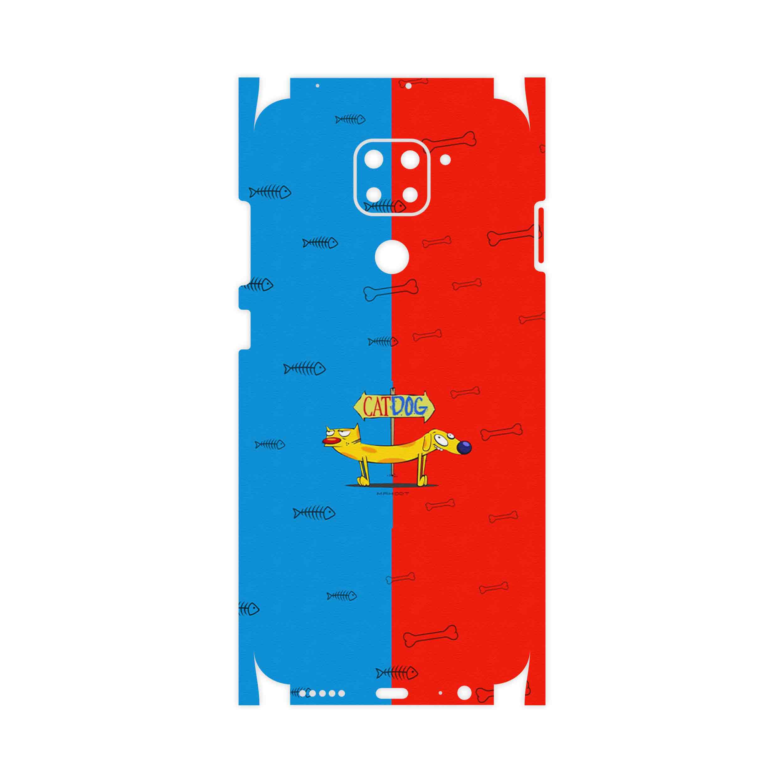 برچسب پوششی ماهوت مدل CatDog-FullSkin مناسب برای گوشی موبایل شیائومی Redmi Note 9