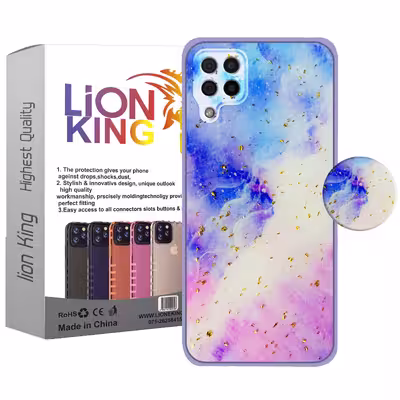 کاور لاین کینگ مدل Kahkeshaniha مناسب برای گوشی موبایل سامسونگ Galaxy A12 به همراه پایه نگهدارنده