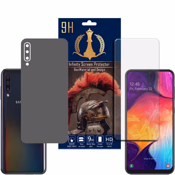 برچسب پوششی اینفینیتی مدل PRO MAX مناسب برای گوشی موبایل سامسونگ Galaxy A50 / A50S به همراه محافظ صفحه نمایش