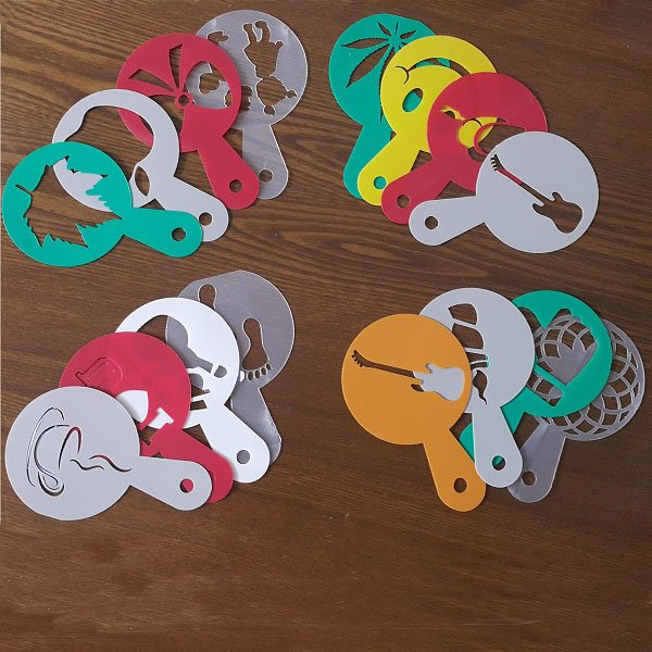 شابلون تزیین کیک و قهوه مجموعه 16 عددی


