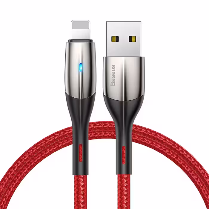 کابل تبدیل USB به لایتنینگ باسئوس مدل Horizontal طول 1 متر