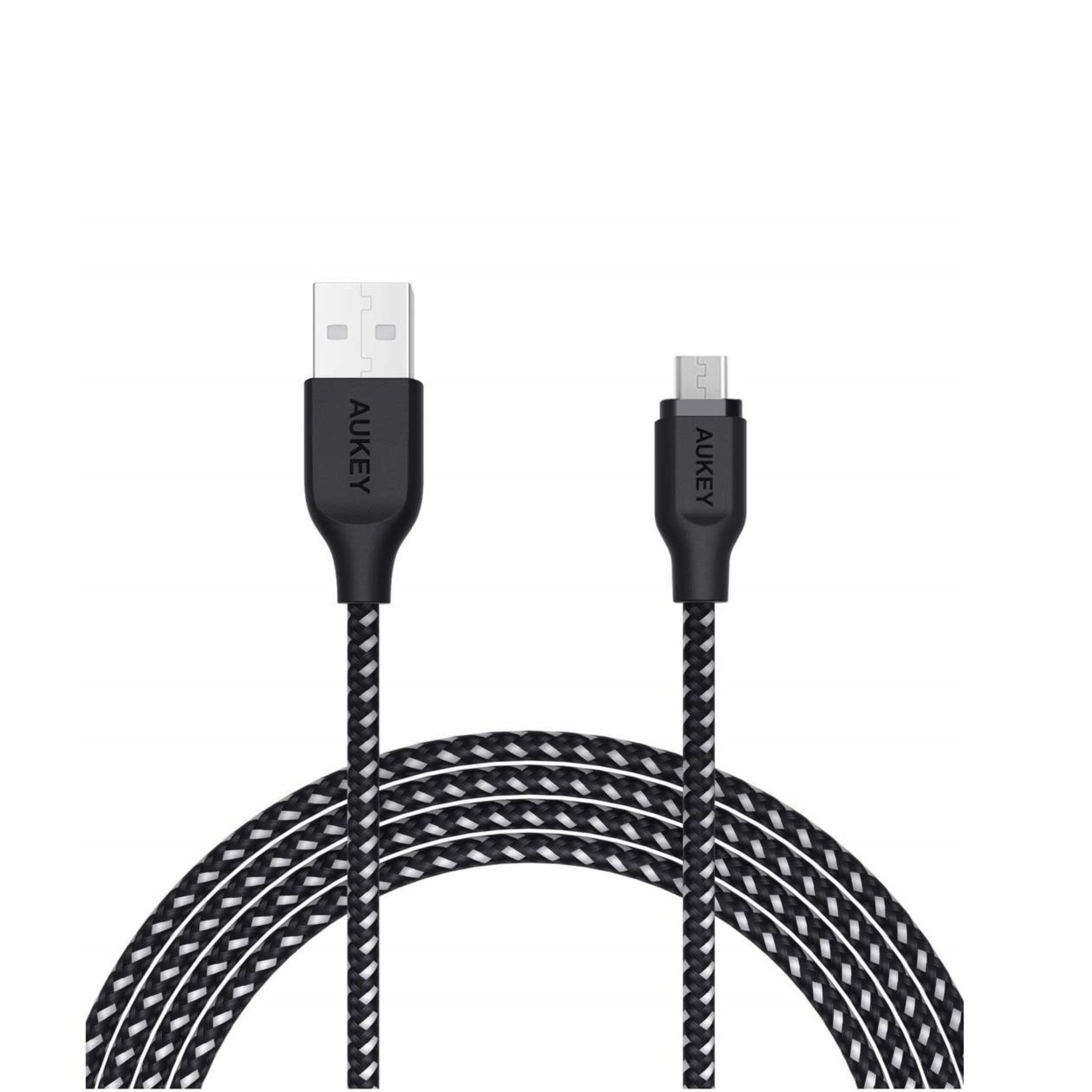 کابل تبدیل USBبه MicroUSB آکی(Aukey)مدل CB-AM2 طول 2متر رنگ مشکی گارانتی آواژنگ