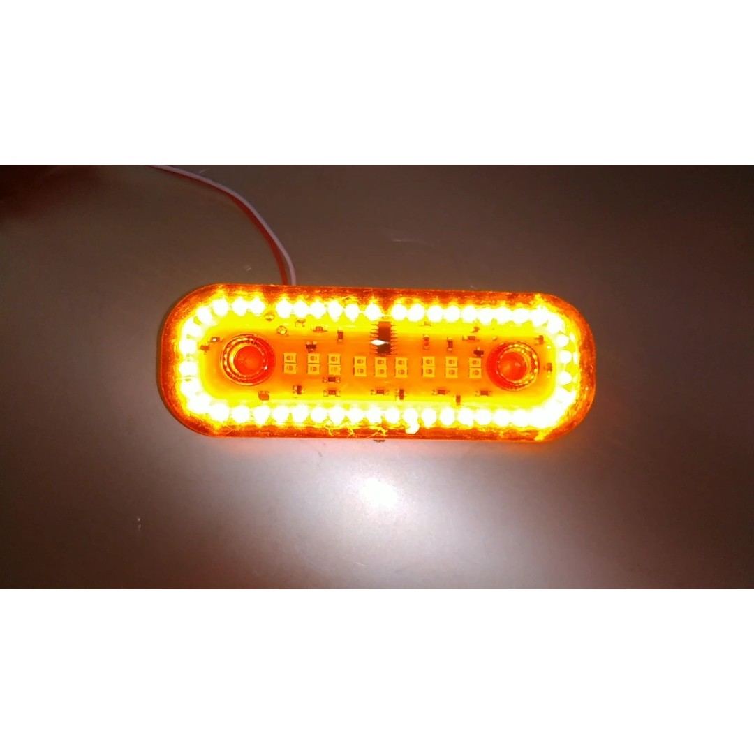 چراغ چشمک زن کد 2000 نارنجی قرمز 12 ولت