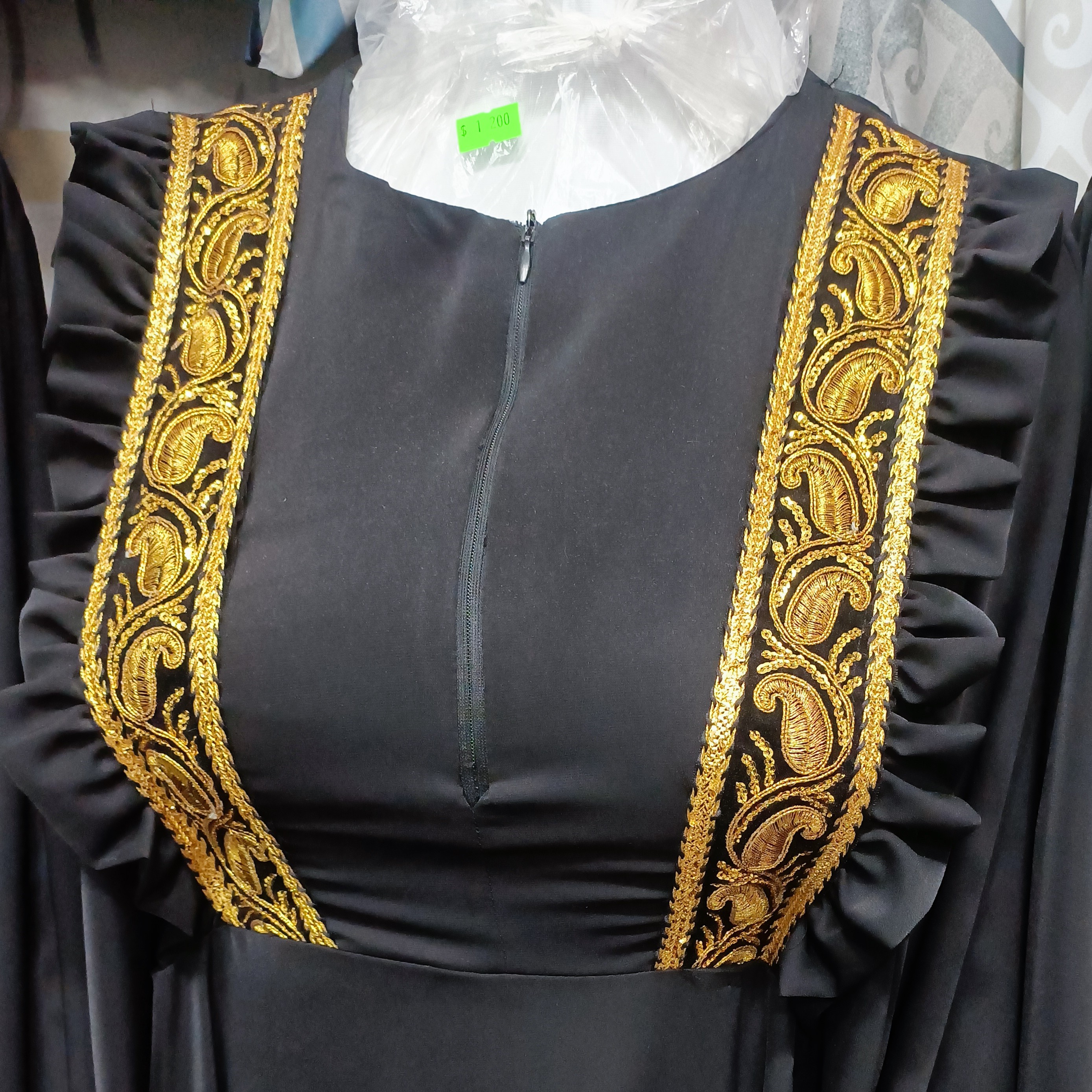 عبا با خرجکار سوزندوزی (کرپ الیزه)