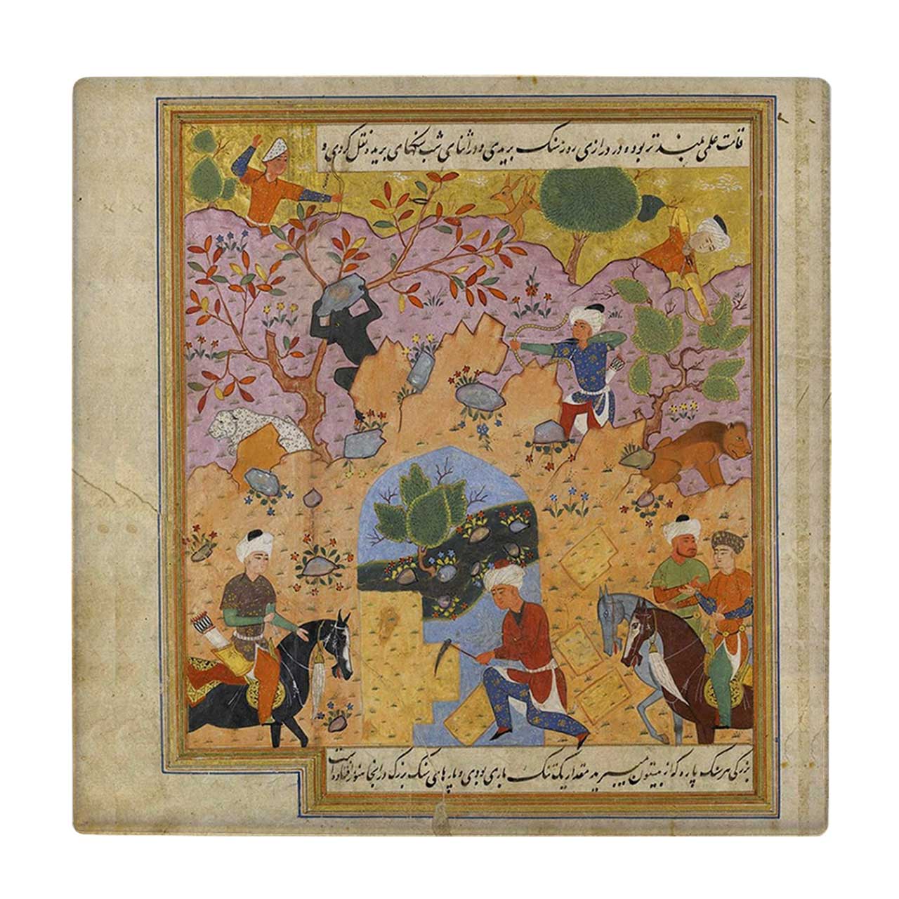  کاشی کارنیلا طرح نگارگری ایرانی کد wkk350