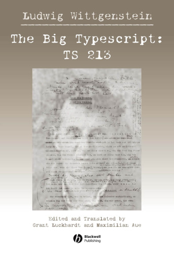 خرید و دانلود نسخه کامل کتاب The Big Typescript, German English Scholars' Edition: TS 213
