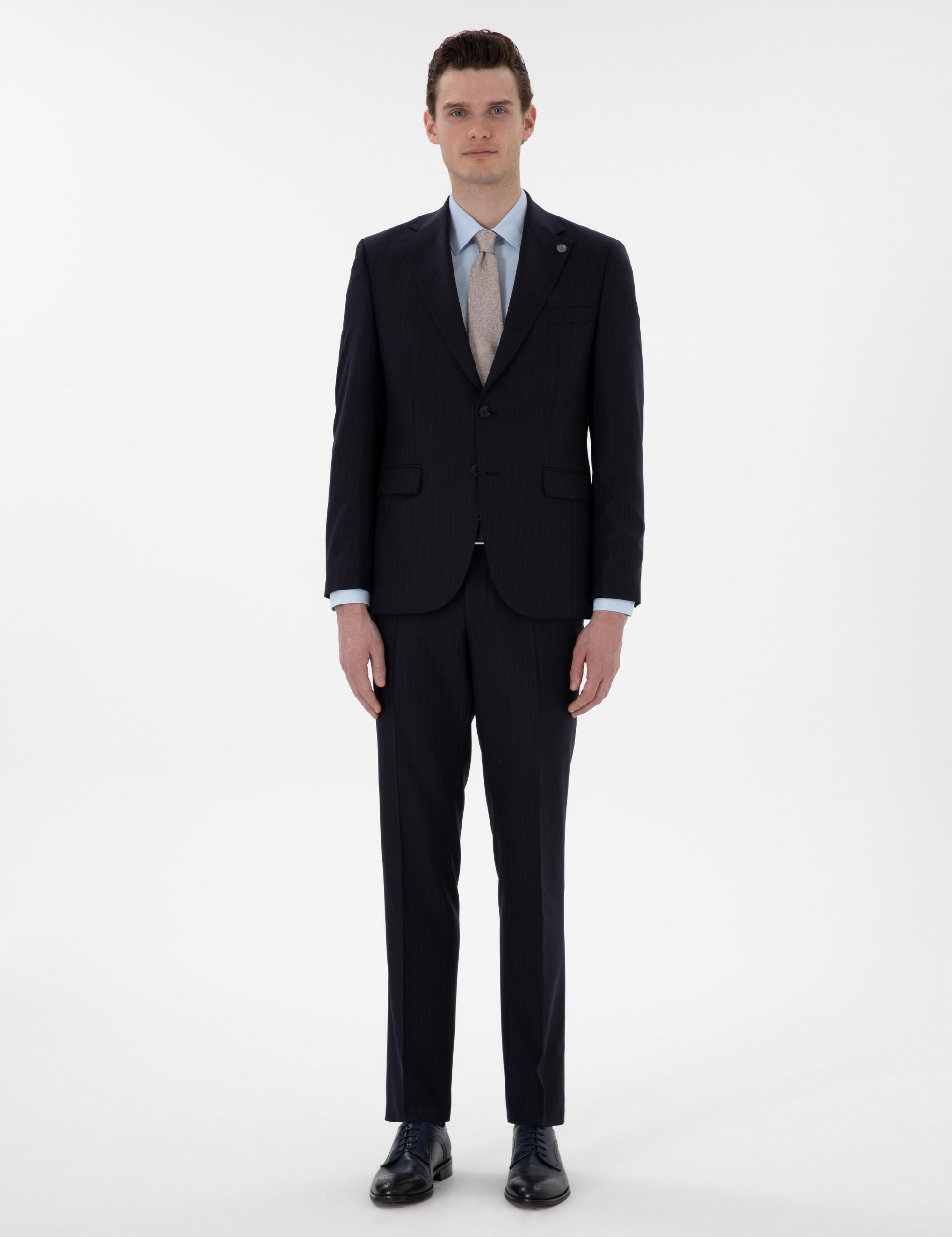 کت و شلوار مردانه سرمه ای پیرکاردین - فروشگاه لباس شهرمون