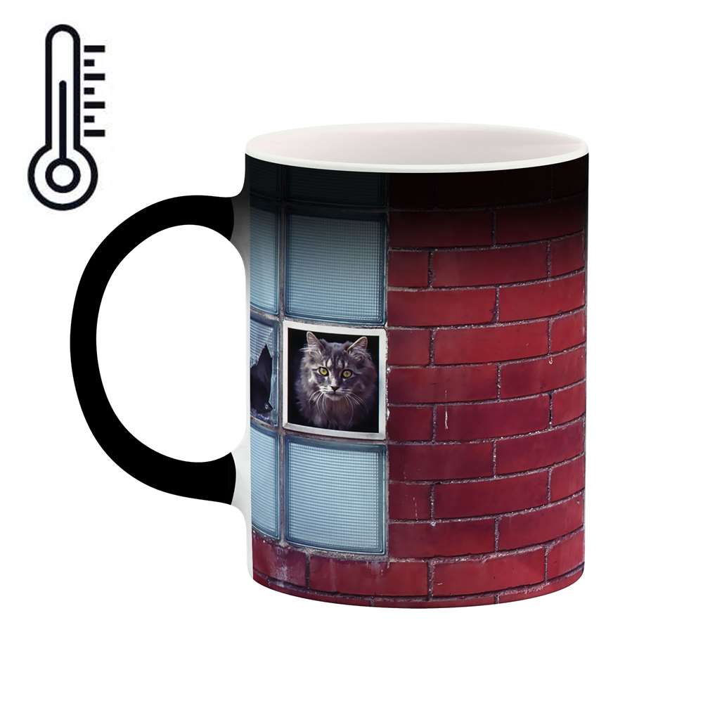 ماگ حرارتی طرح گربه مدل mgh02018