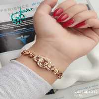 خرید دستبند مارک ژوپینگ رنگ ثابت ضد حساسیت آبکاری شده با کیفیت کد 1216286 - ردگل