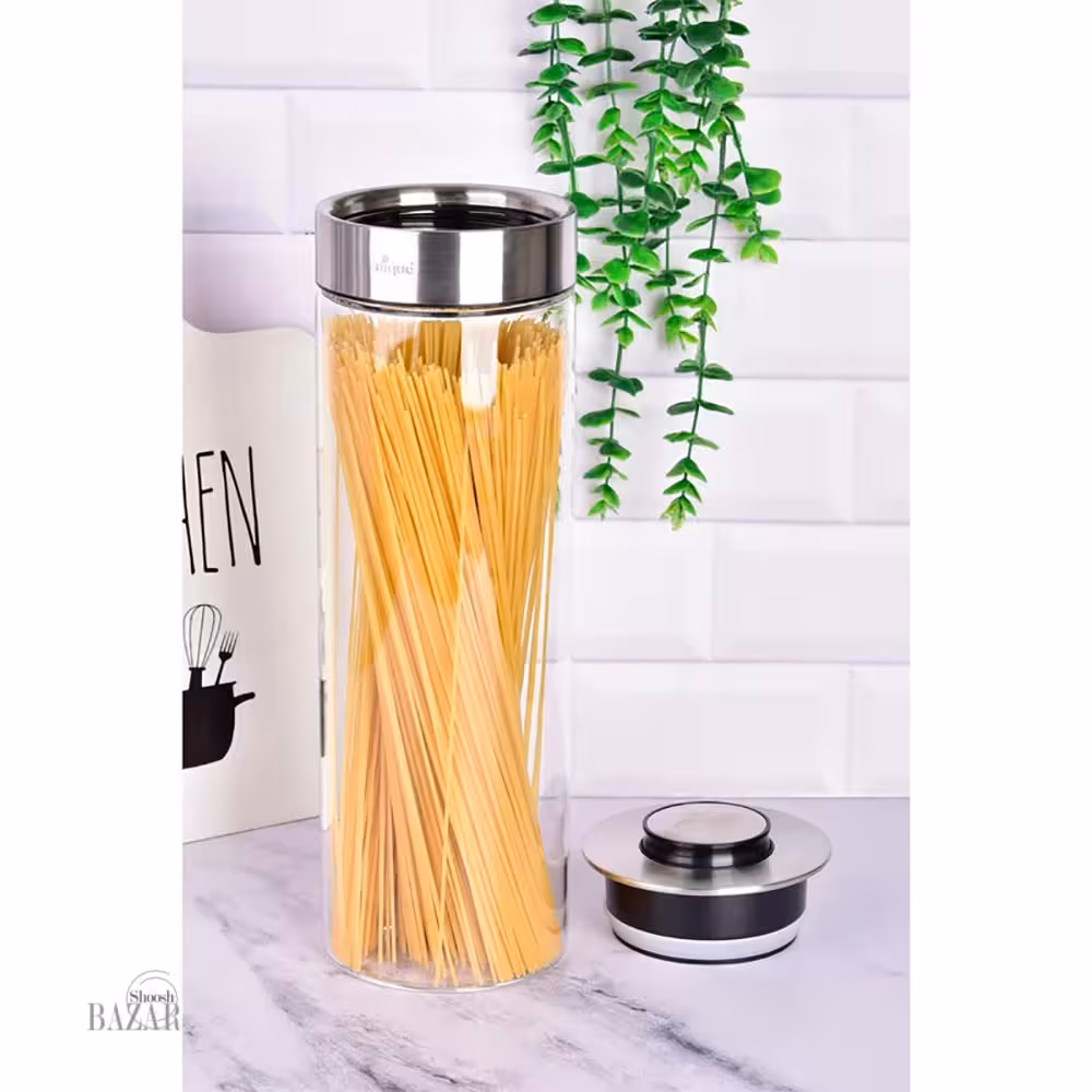 بانکه شیشه ای در استیل 29 سانت یونیک کد 1700