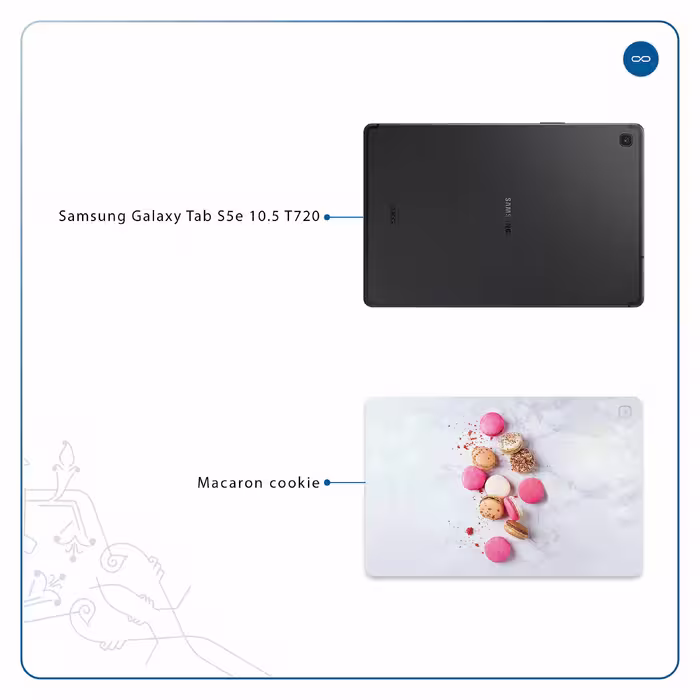 برچسب پوششی ماهوت مدل Macaron cookie مناسب برای تبلت سامسونگ Galaxy Tab S5e 10.5 2019 T720