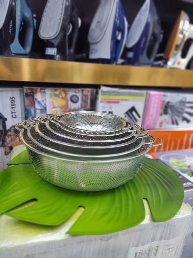 ست آبکش استیل 6 پارچه پانچی اصل
