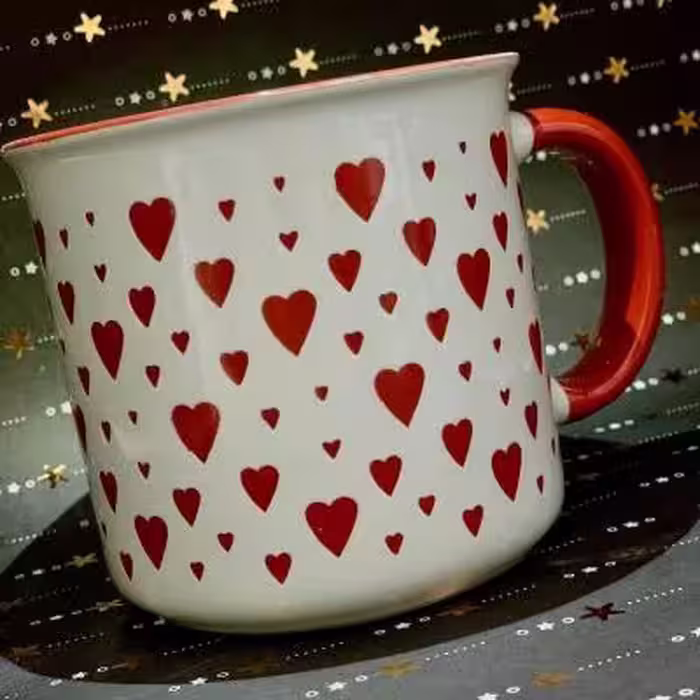 ماگ طرح برجسته قلبی
