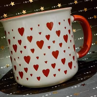 ماگ طرح برجسته قلبی