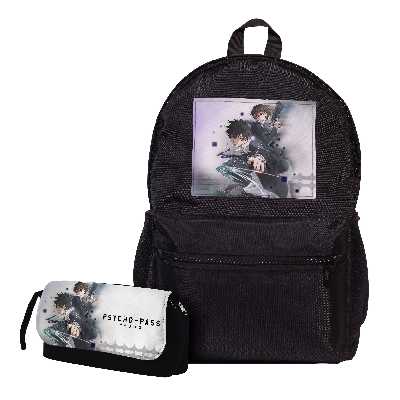 کوله پشتی طرح انیمه Psycho pass کد روان نما به همراه جامدادی