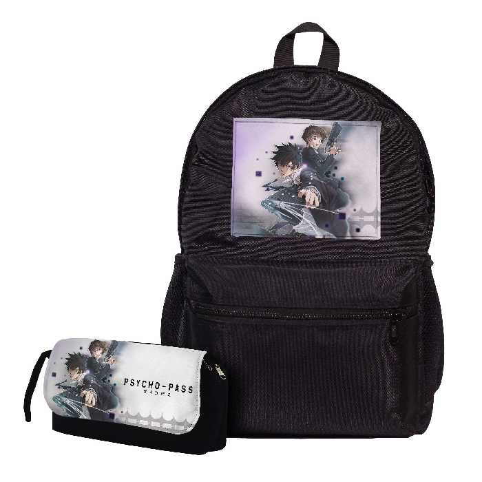 کوله پشتی طرح انیمه Psycho pass کد روان نما به همراه جامدادی
