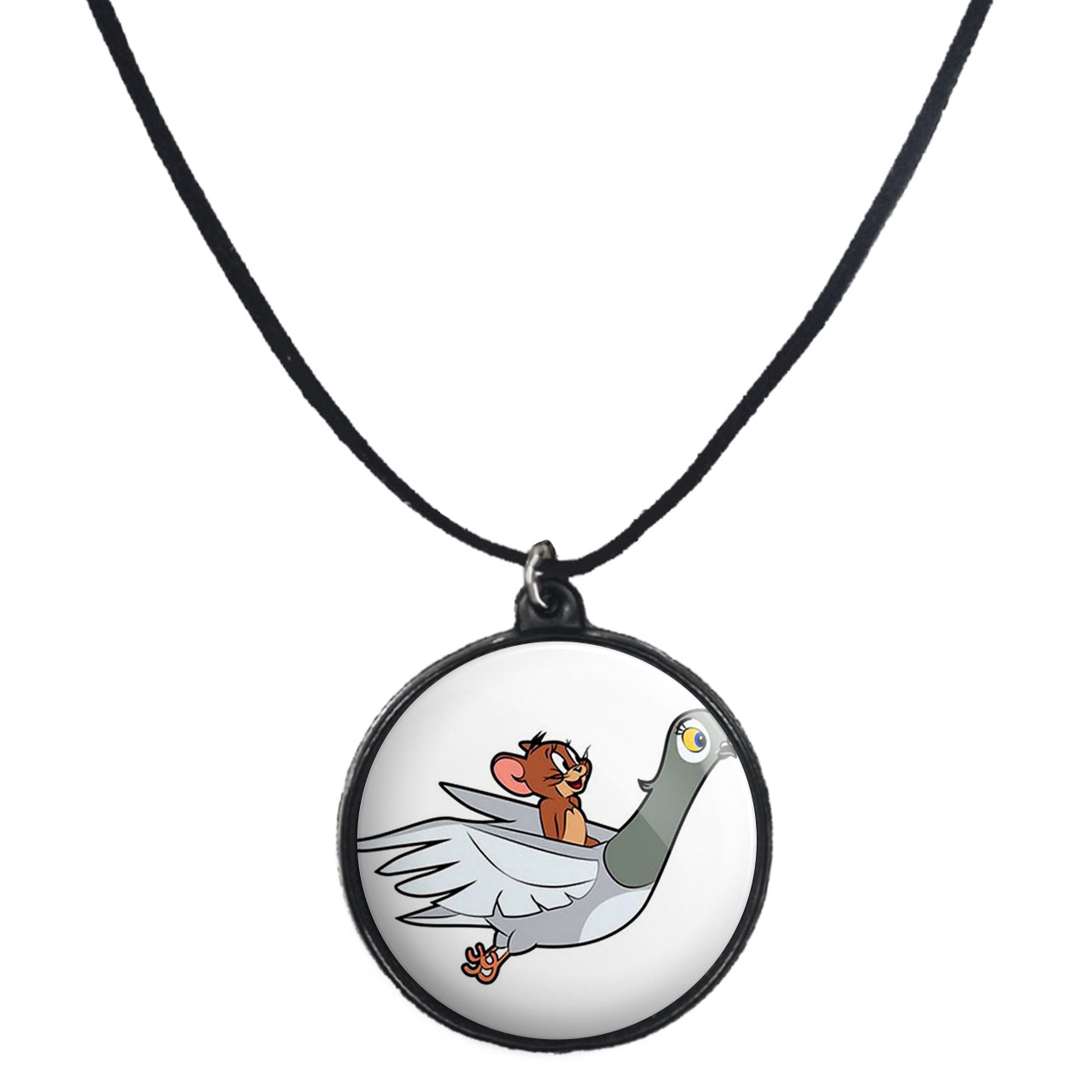 گردنبند پرمانه طرح تام و جری کد pmb.10710 مدل دو طرفه