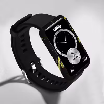 برچسب ماهوت طرح Graphite Gold Marble مناسب برای ساعت هوشمند هوآوی Watch Fit