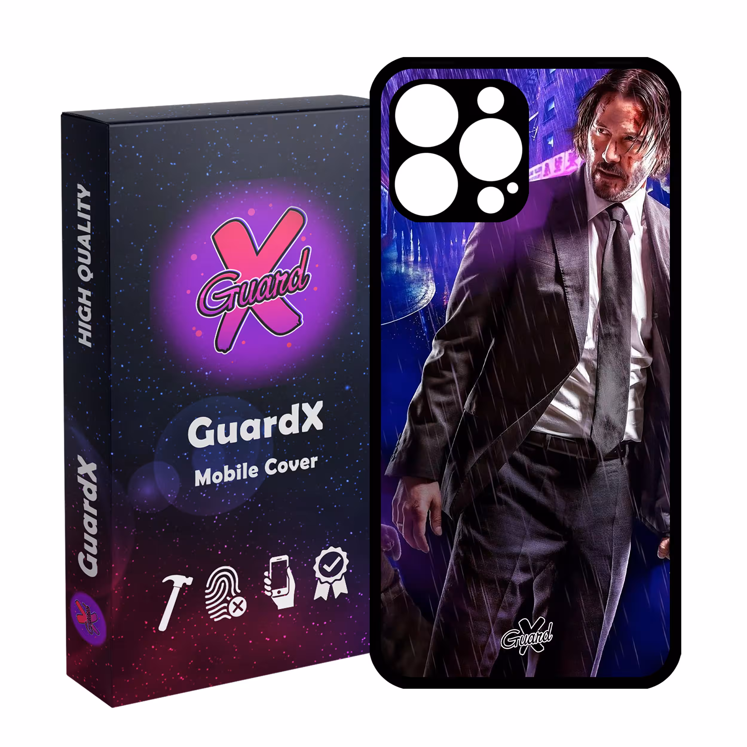 کاور گارد ایکس طرح John Wick مدل Glass10124 مناسب برای گوشی موبایل اپل iPhone 13 Pro Max