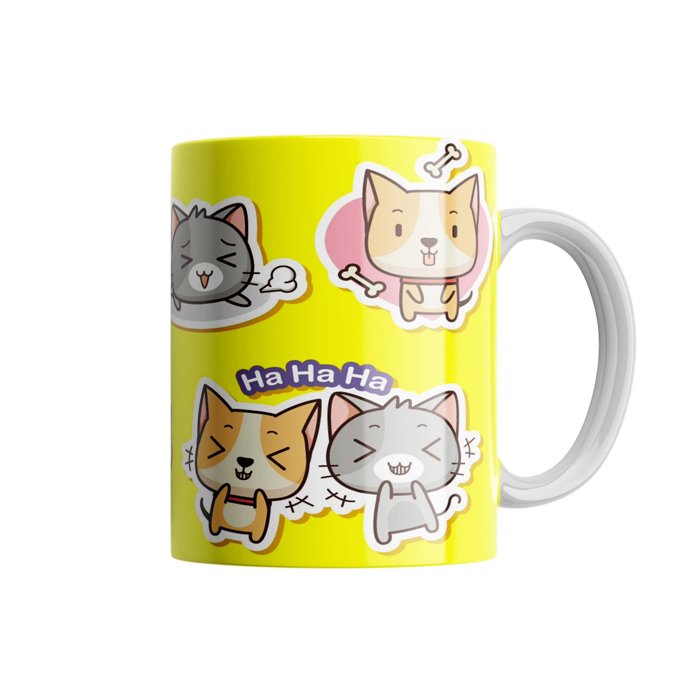 ماگ مدل گربه زرد کد N25