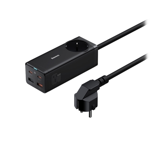 شارژر رومیزی 4 پورت بیسوس مدل GaN3 Pro PSZM000901 65W