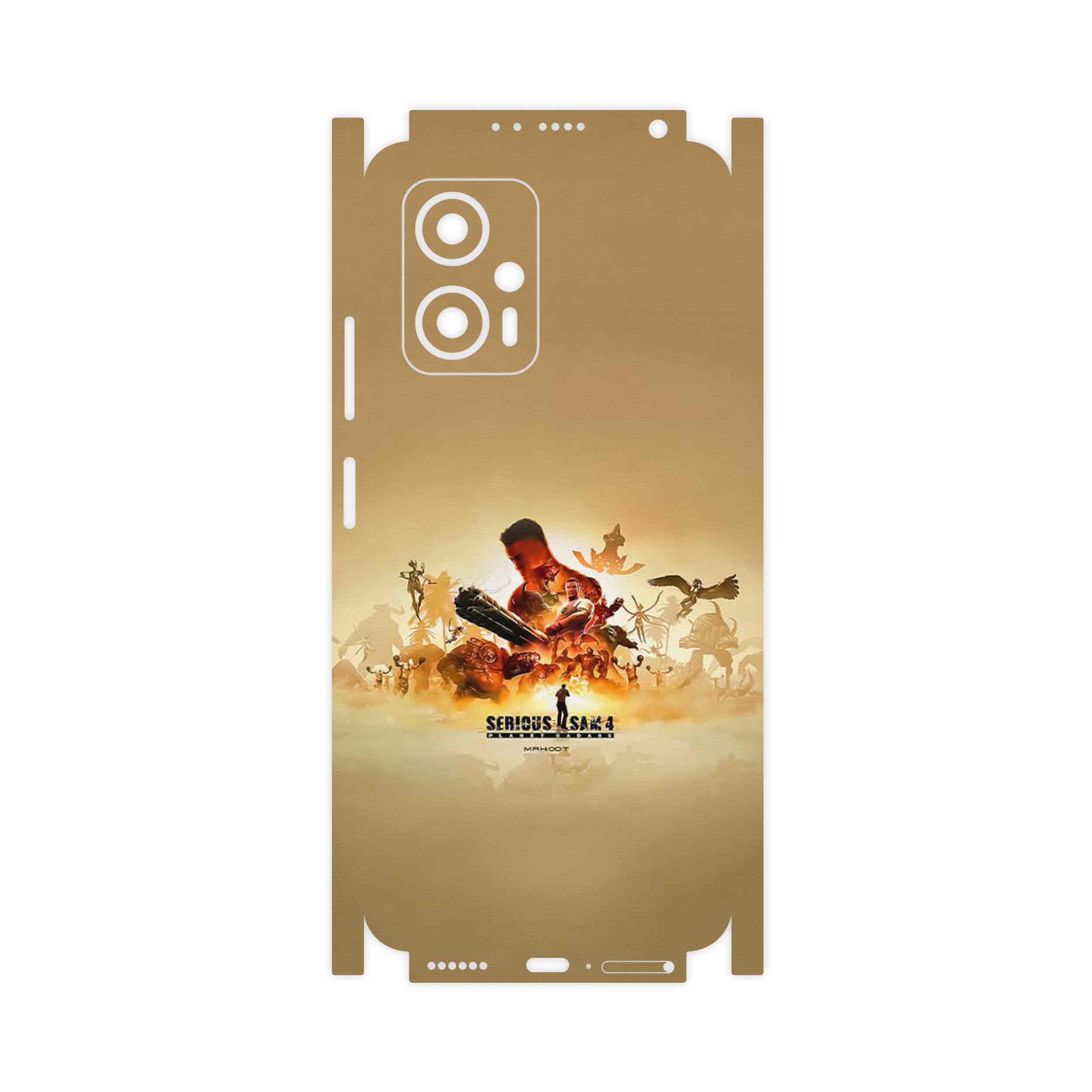 برچسب پوششی ماهوت مدل Serious Sam Game Series-FullSkin مناسب برای گوشی موبایل شیائومی Poco X4 GT