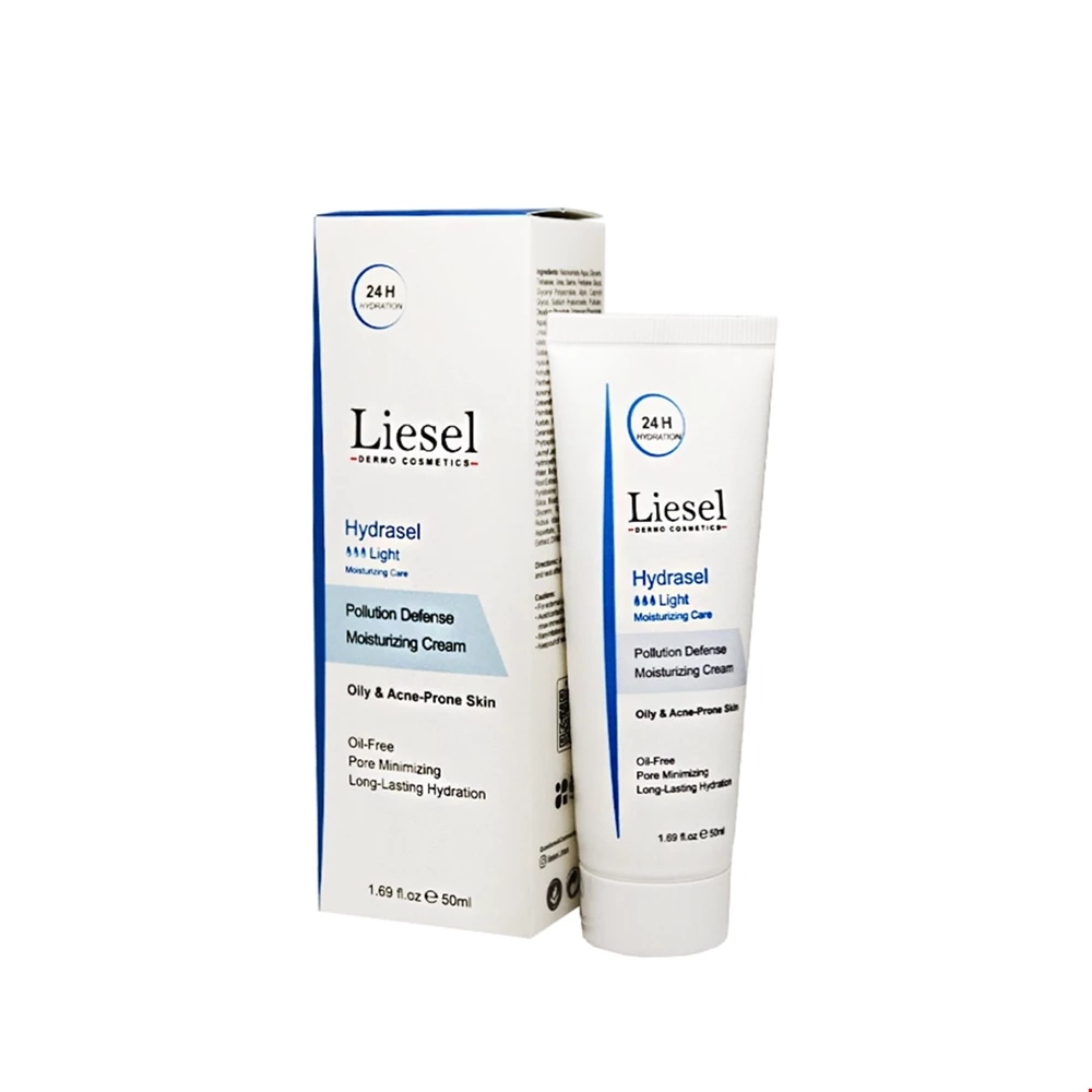 کرم مرطوب کننده لایسل مدل لایت هیدراسل مناسب پوست چرب و مستعد جوش 50 میلی لیتری