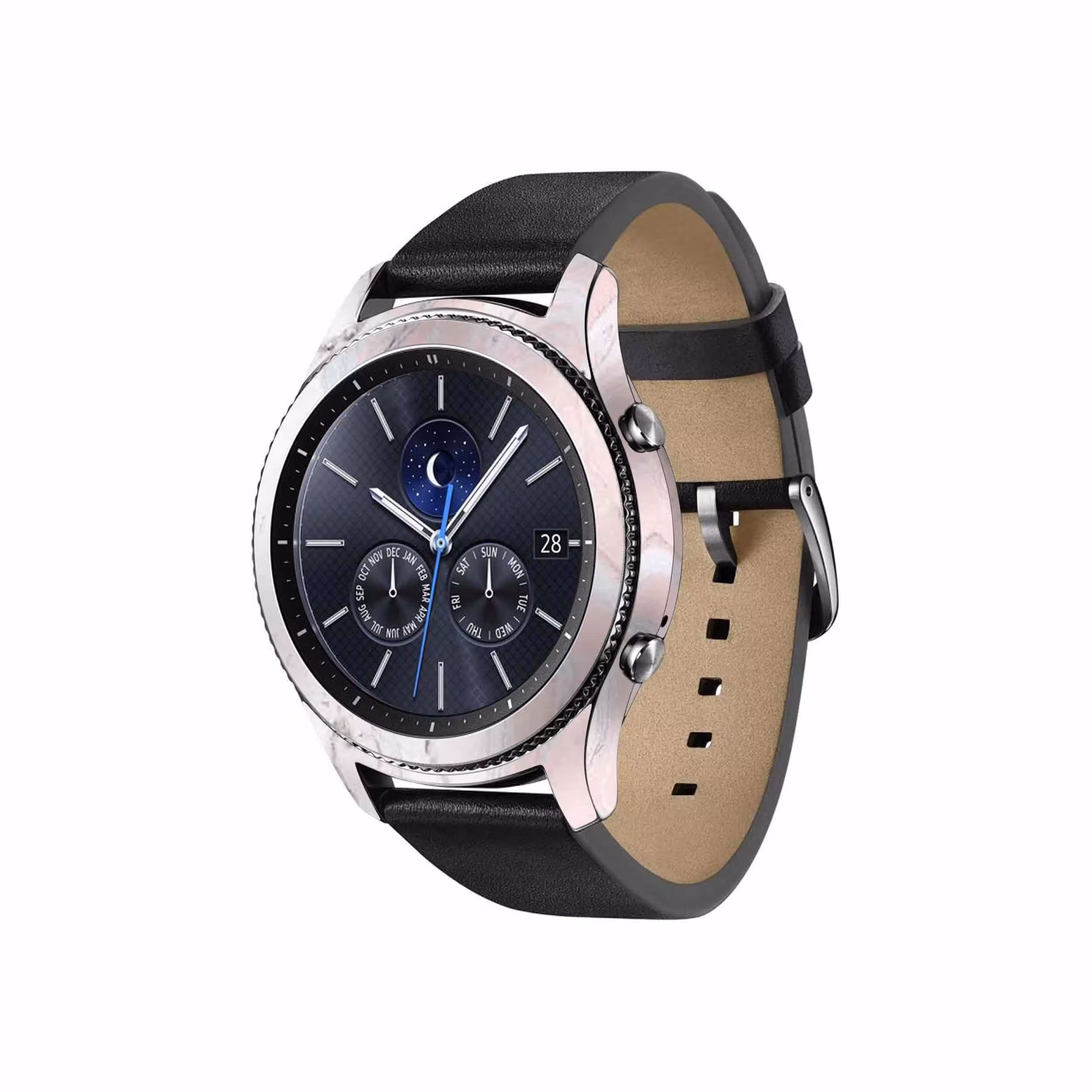برچسب ماهوت طرح Blanco-Pink-Marble مناسب برای ساعت هوشمند سامسونگ Galaxy Gear S3 Classic