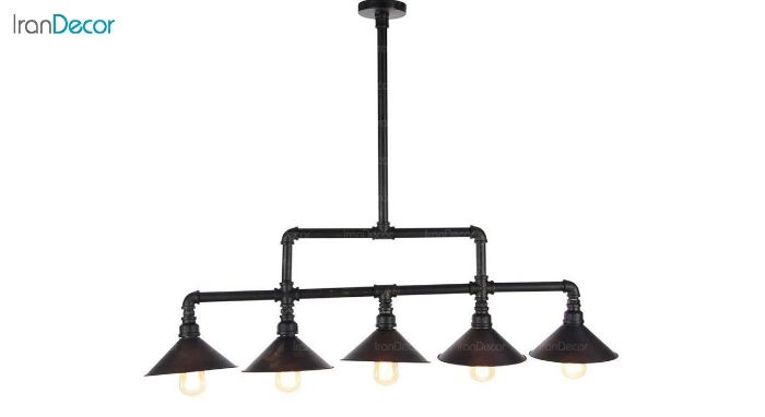 چراغ سقفی مدرن 5 شعله آرتا مدل پایپ کد 224