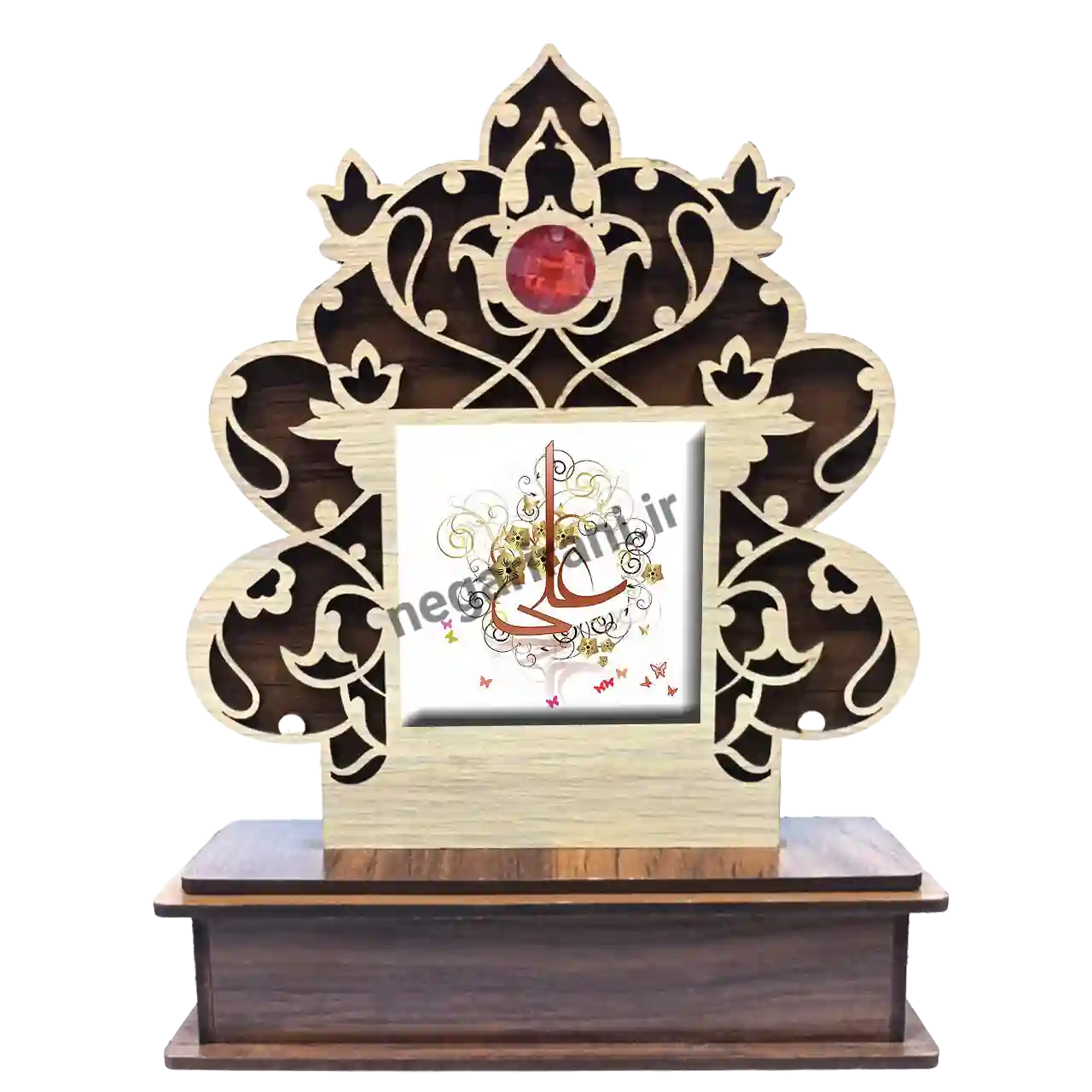 تندیس کاشی گلدار علی مدل 2D 55