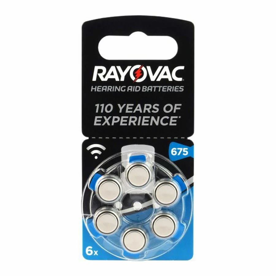 باتری سمعک ریوواک شماره 675 بسته 6 عددی