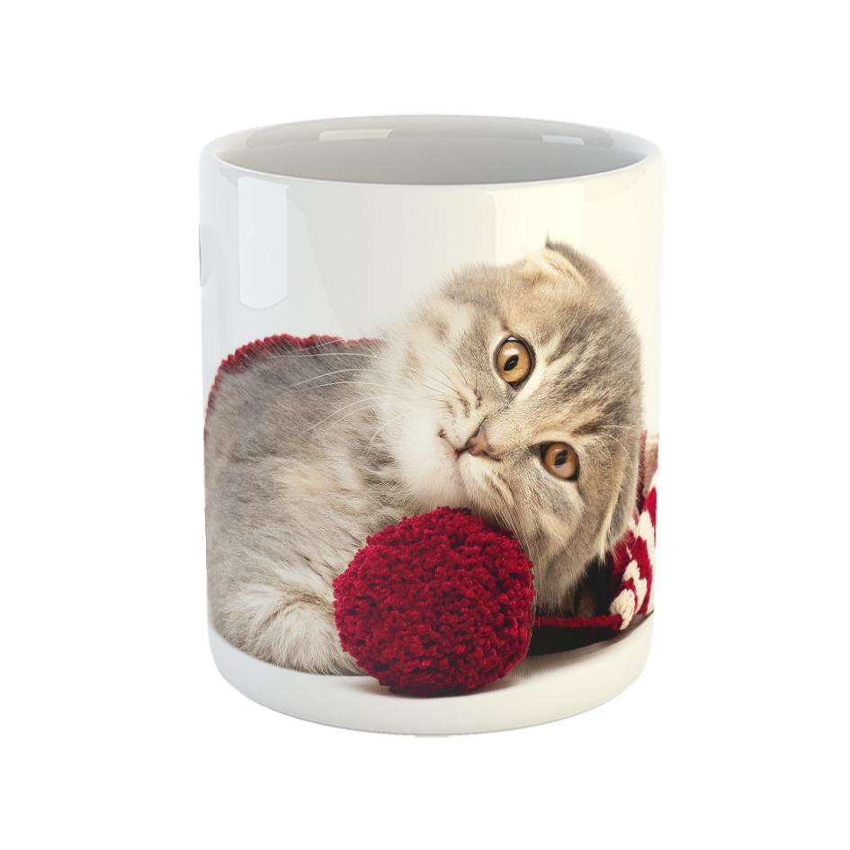 ماگ طرح گربه مدل Scottish Fold کد 01