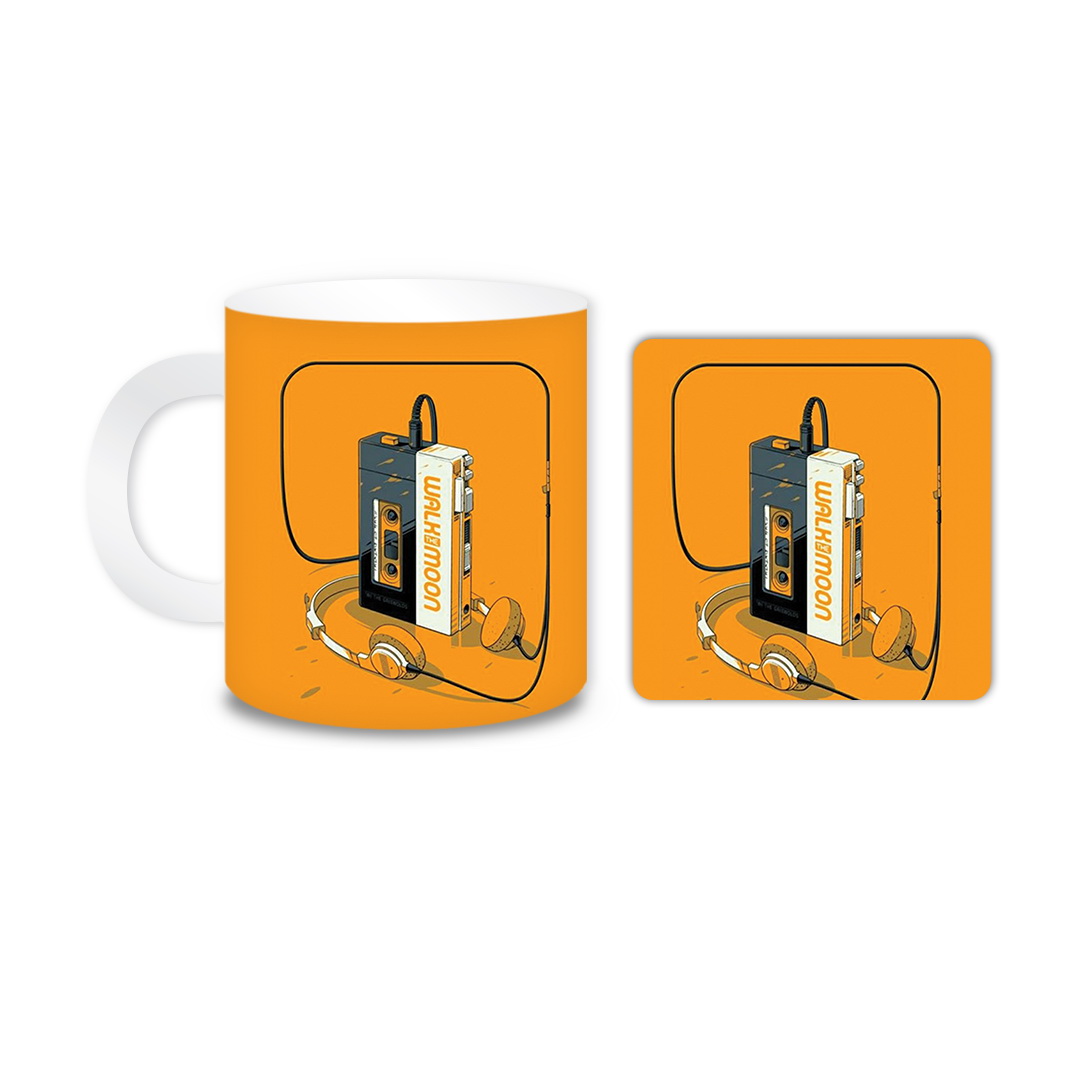 ماگ مدل واکمن کد 114 به همراه زیر لیوانی