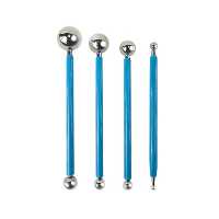 ابزار سفالگری مدل سمبه گلسازی کد AB مجموعه 4 عددی