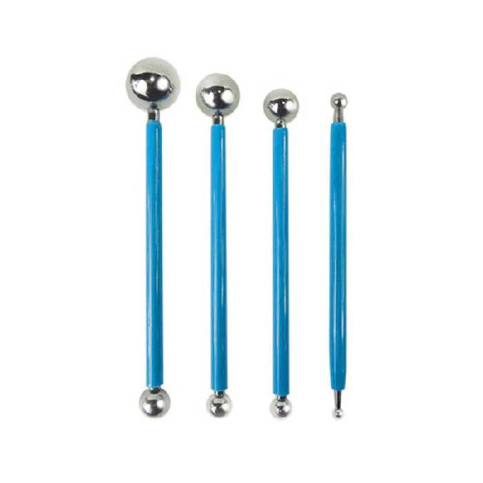 ابزار سفالگری مدل سمبه گلسازی کد AB مجموعه 4 عددی