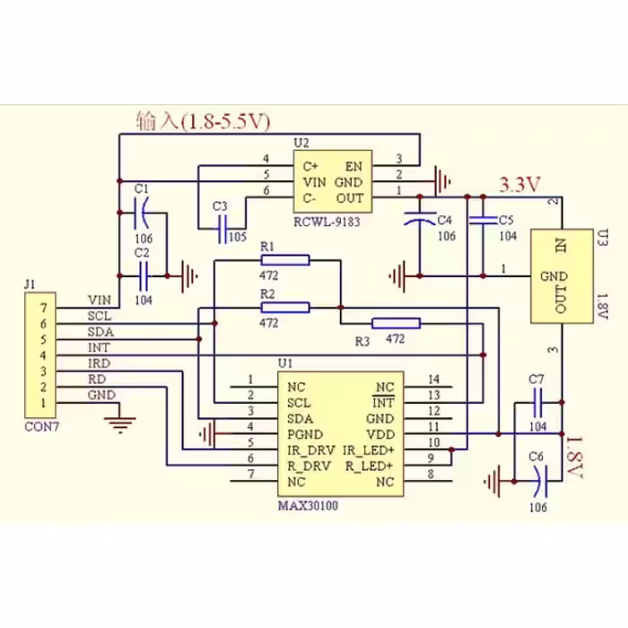 ماژول پالس اکسیمتر مدل MAX30100