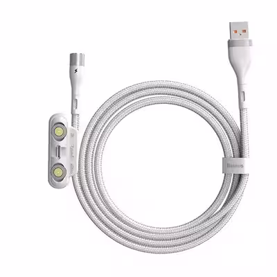 کابل تبدیل USB به USB-C/microUSB-لایتنینگ باسئوس مدل CA1T3-AG1 طول 1 متر