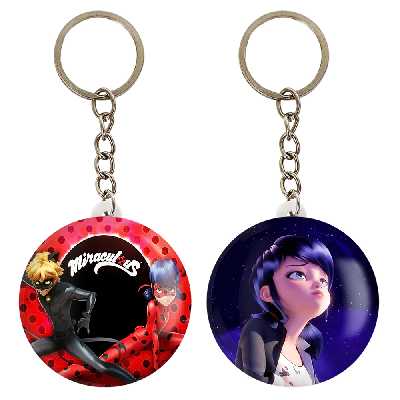 جاکلیدی خندالو مدل دختر کفشدوزکی و پسر گربه ای کد 34873488 مجموعه 2 عددی