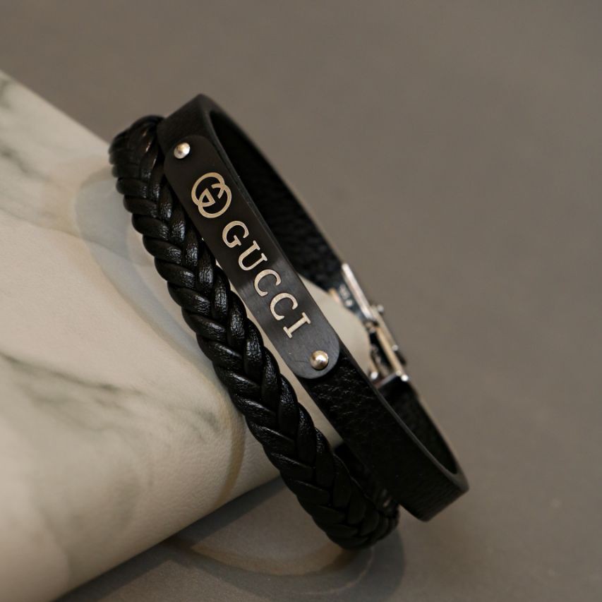 دستبند دولاین چرم 