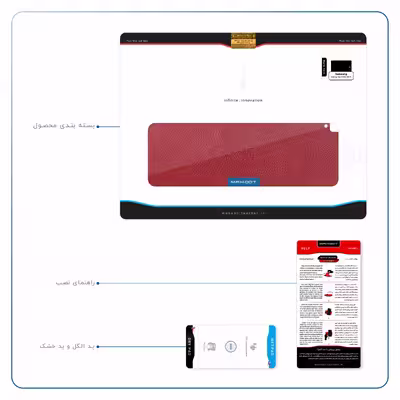 برچسب پوششی ماهوت مدل Red-Leather مناسب برای تبلت سامسونگ Galaxy Tab S3 9.7 2017 T820