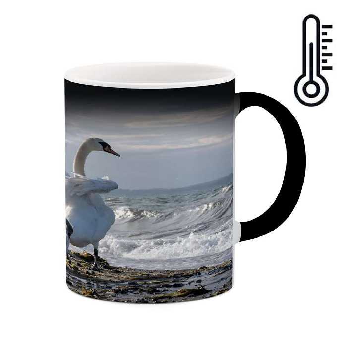 ماگ حرارتی کاکتی طرح قو مدل mgh14333