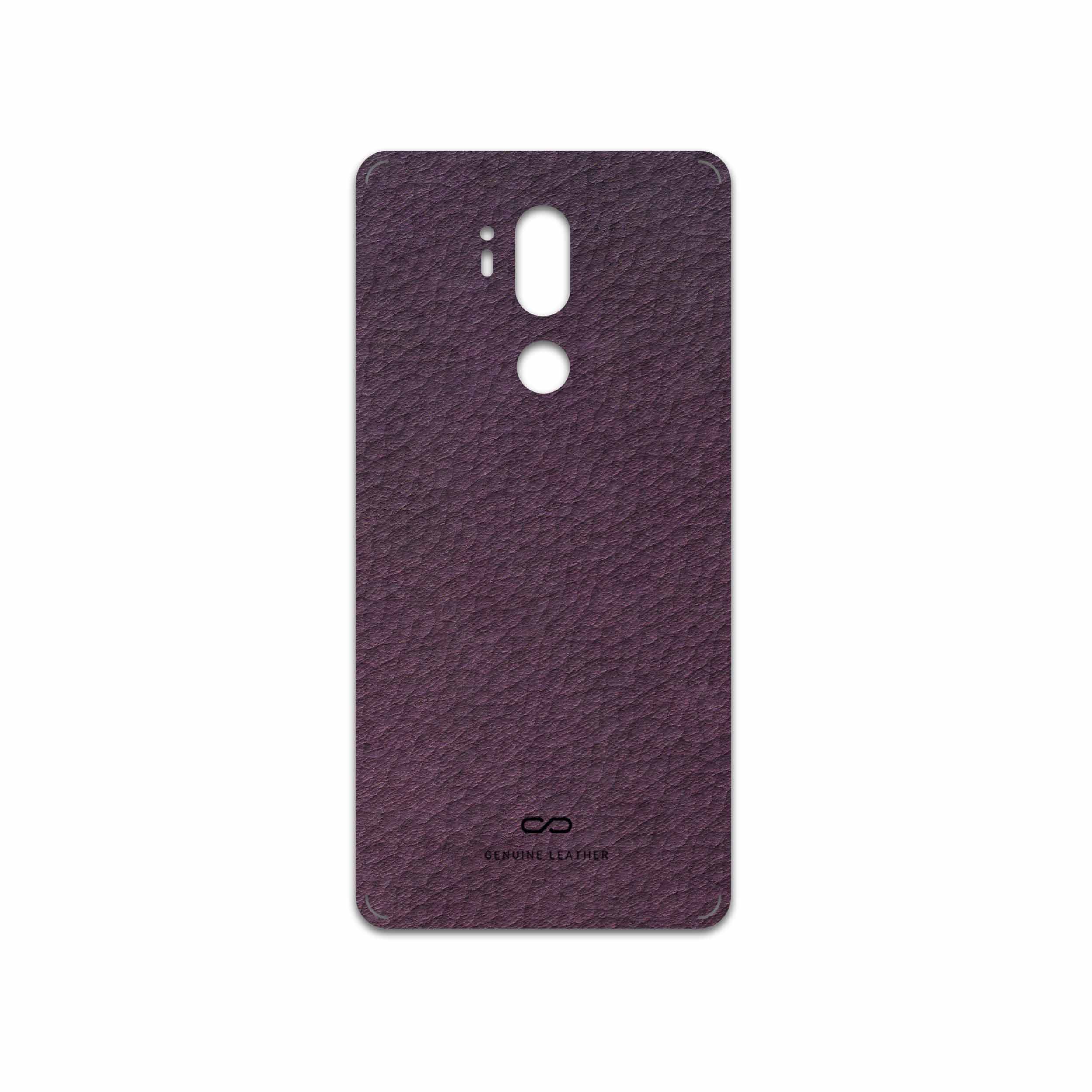 برچسب پوششی ماهوت مدل Purple-Leather مناسب برای گوشی موبایل ال جی G7 PLUS THINQ