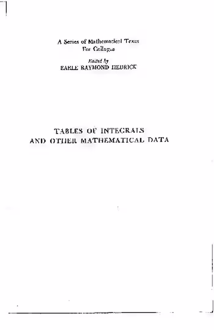 خرید و دانلود نسخه کامل کتاب Tables of Integrals and Other Math. Data