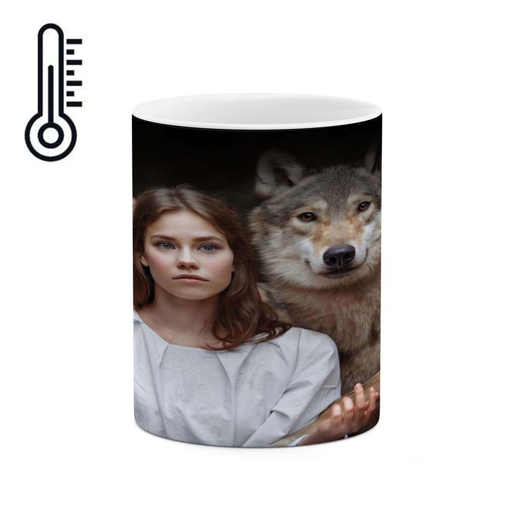 ماگ حرارتی کاکتی طرح دختر مدل mgh15528