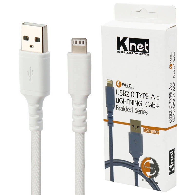 کابل آیفونی فست شارژ K-net K-CULB2012 1.2m