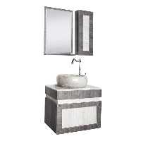 روشویی کابینتی استیر کاج آنتیک - آینه و روشویی تجسم