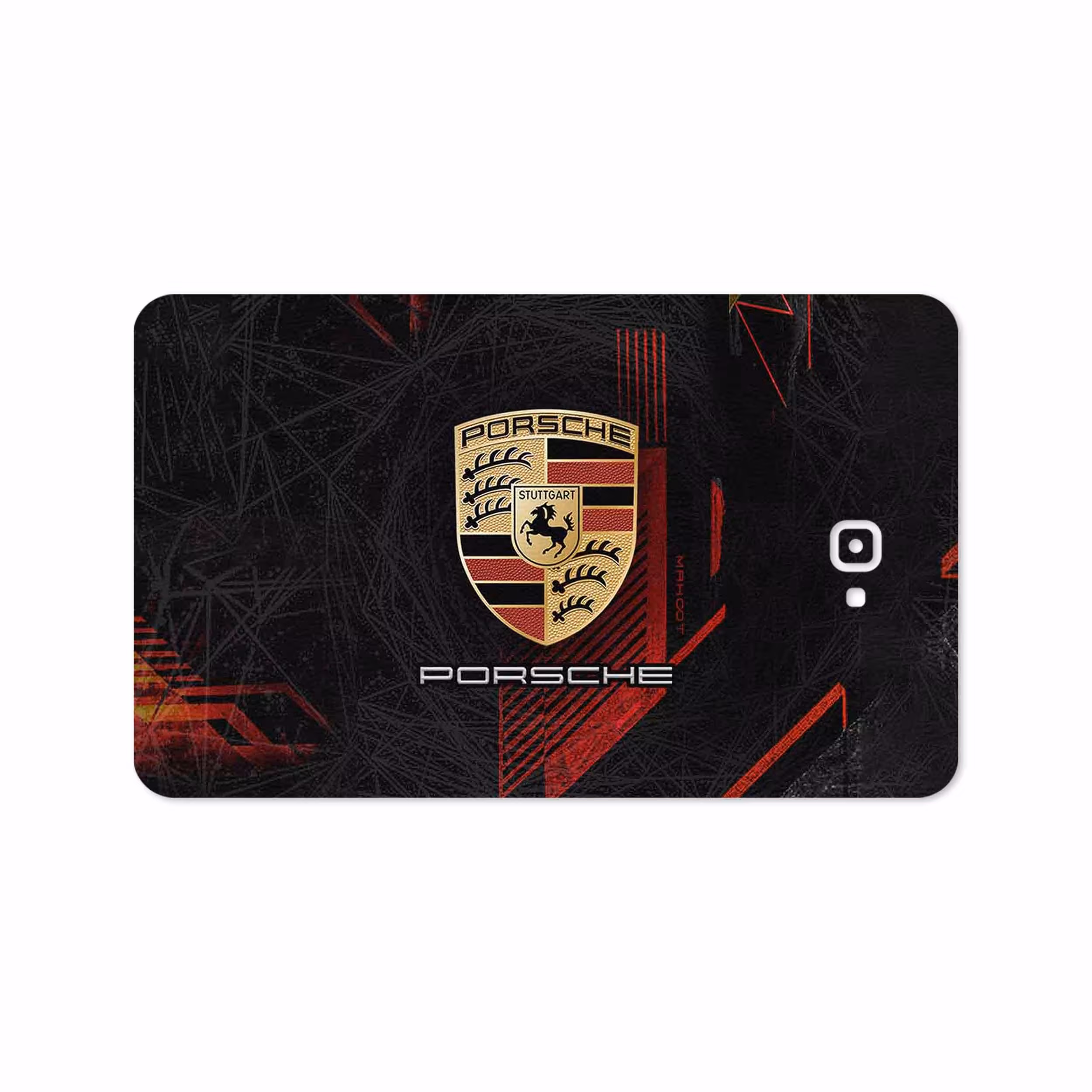برچسب پوششی ماهوت مدل Porsche-Logo مناسب برای تبلت سامسونگ Galaxy Tab A 10.1 2016 T585